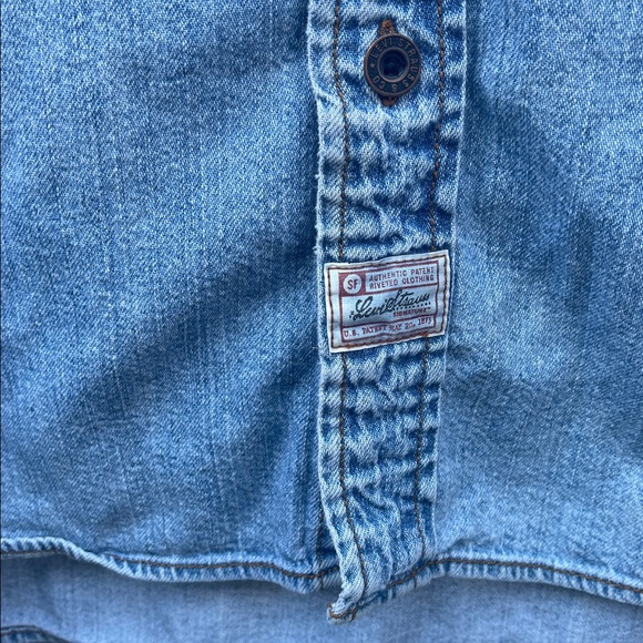 Vintage Levi's Men’s Classic Blue Denim Shirt Size: 2XL - Picture 7 of 12